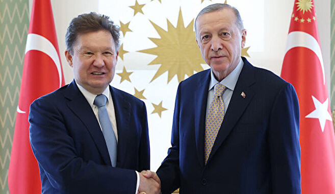Cumhurbaşkanı Erdoğan, Gazprom&#039;un CEO&#039;su Alexey Miller&#039;i kabul etti