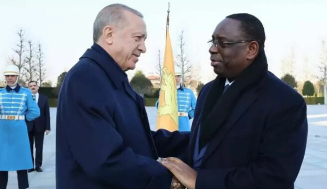 Cumhurbaşkanı Erdoğan, Beştepe&#039;de Senegal Cumhurbaşkanı Sall ile görüştü
