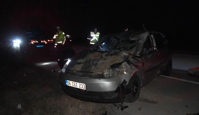 Kırıkkale’de ‘navigasyon’ kazası: Otomobili ile takla attı, hastaneye gitmeyi reddetti