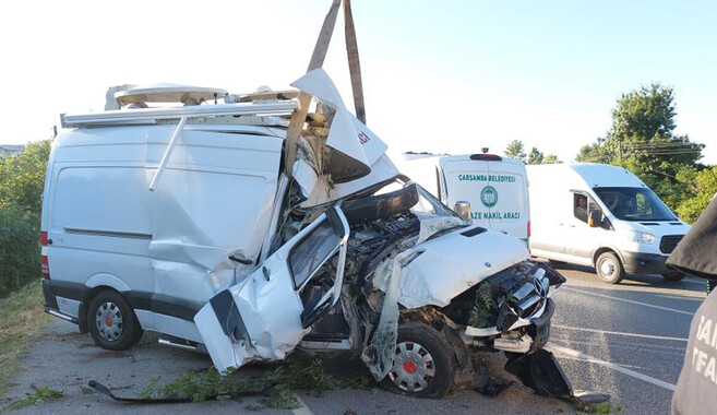Samsun&#039;da canlı yayın aracı kaza yaptı! 2 ölü, 1 yaralı