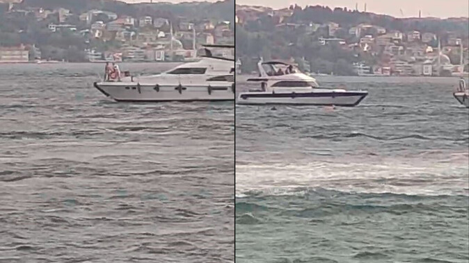Beşiktaş&#039;ta sahilde panik anlar! Tekne alabora oldu, 4 kişi denize düştü