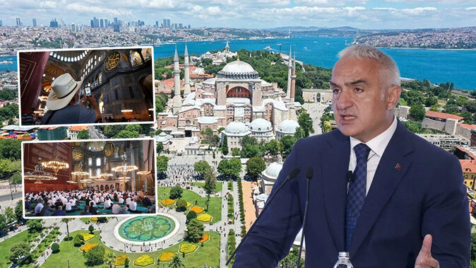 Son Dakika! Bakan Ersoy duyurdu: Ayasofya Camii girişi için yeni düzenleme geliyor