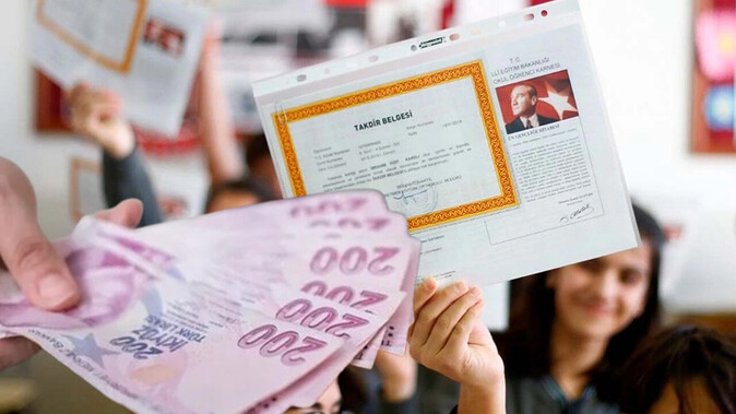 Erdoğan&#039;dan öğrencilere karne ödülü: Takdir ve teşekkür alana 10 bin 200 TL