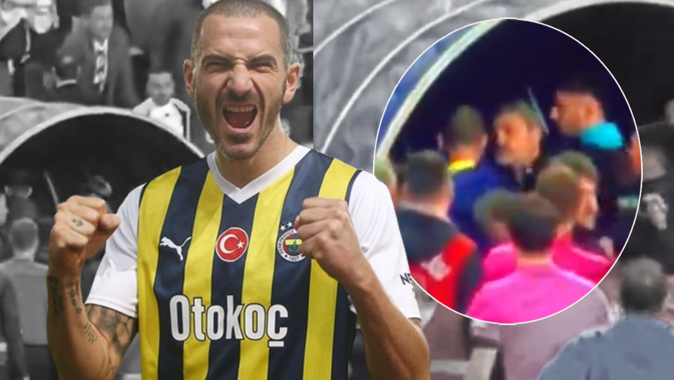 Fenerbahçe - Alanyaspor maçında kavga çıktı! Bonucci ve Metin Aktaş birbirine girdi
