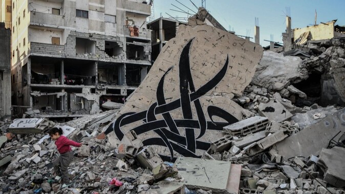 Gazze’de sanat enkazda yapılıyor!