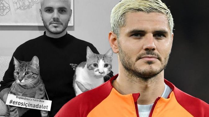 Galatasaraylı Mauro Icardi&#039;den tekmelenerek öldürülen kedi Eros için adalet çağrısı &#039;Bugün Eros&#039;a yarın bize&#039;