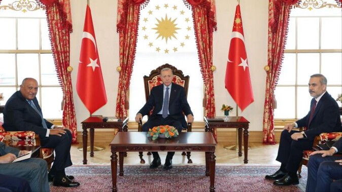 Cumhurbaşkanı Erdoğan, Mısır Dışişleri Bakanı Şukri&#039;yi kabul etti