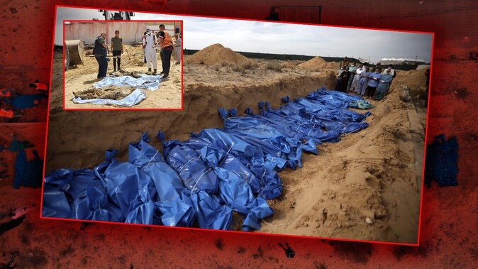Gazze&#039;deki toplu mezarlardan çıkarılan ceset sayısı 392&#039;ye yükseldi, diri diri gömülmüşler