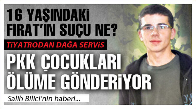 PKK, çocukları ölüme gönderiyor