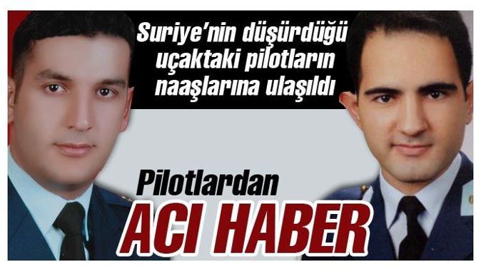 Türk pilotların naaşları denizin dibinde bulundu