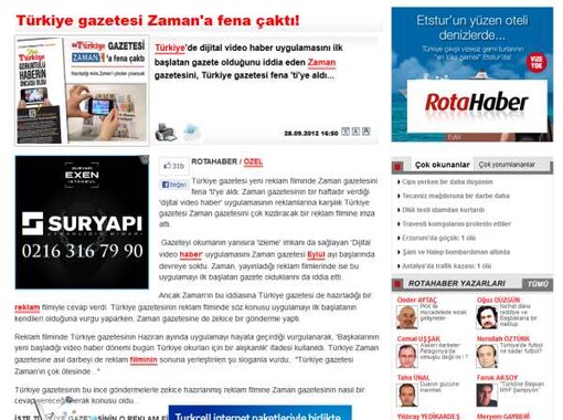 Türkiye&#039;nin reklamını Rotahaber böyle gördü