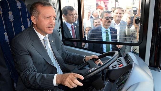 Başbakan Erdoğan direksiyona geçti