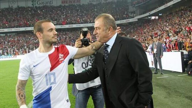 Fatih Terim ile Sneijder hasret giderdi