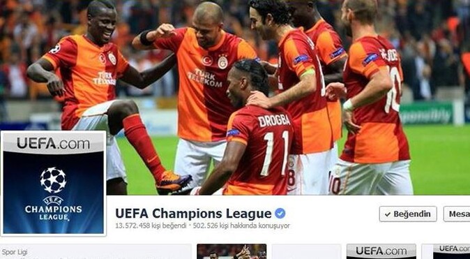 UEFA, Facebook sayfasını Galatasaray ile süsledi
