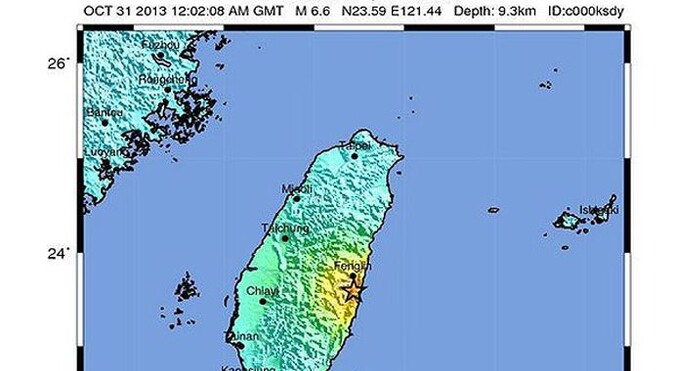 Tayvan&#039;da 6,6 büyüklüğünde deprem