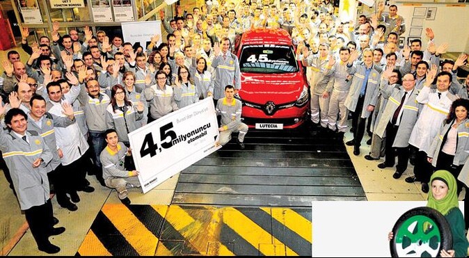 Oyak Renault 4.5 milyon&#039;uncu otomobilini üretti