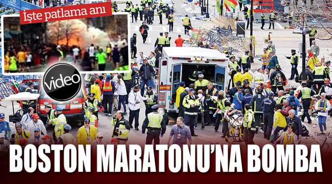 Boston Maratonu kana bulandı