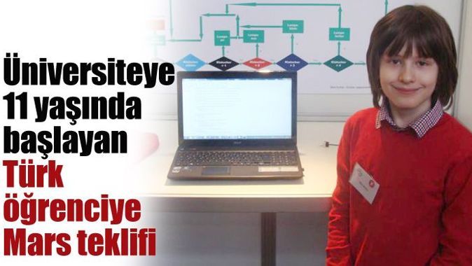 Türk öğrenciye Mars teklifi