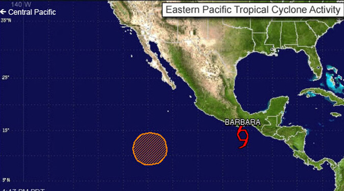Barbara tropikal fırtınası Meksika kıyılarına ilerledi