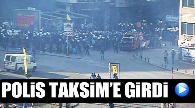 Polis Taksim Meydanı&#039;na girdi