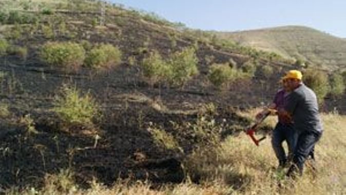Erozyon kontrol sahasında 10 hektar alan yandı