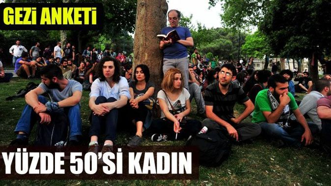 Gezi Parkı eylemcilerinin yarısı kadın