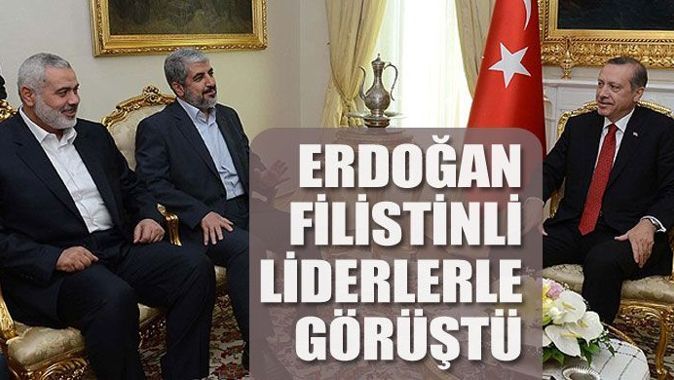 Erdoğan Filistinli liderlerle görüştü