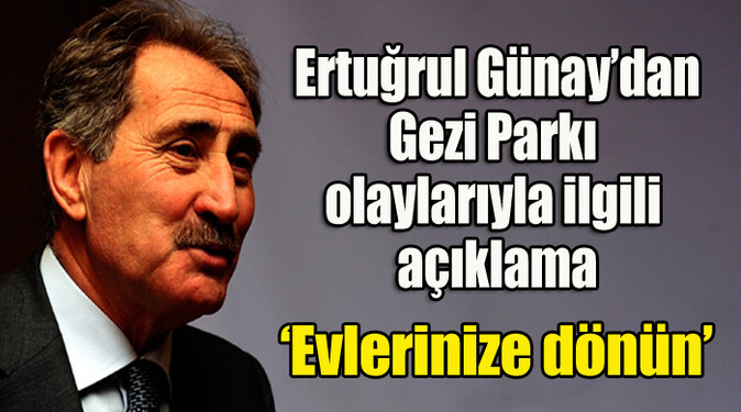 Ertuğrul Günay&#039;dan Gezi açıklaması