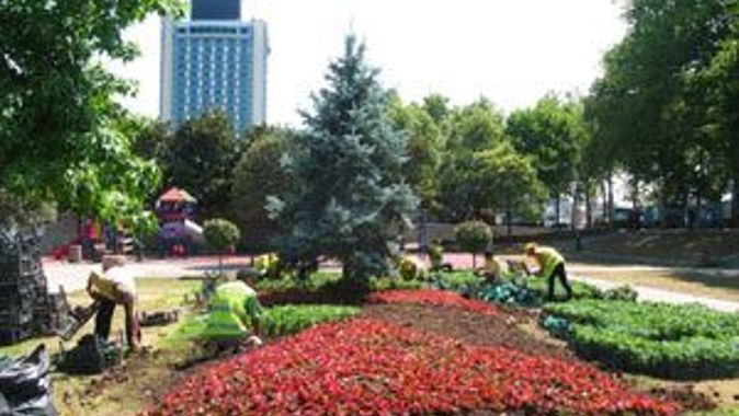 Gezi Parkı&#039;na 200 bin gül ve çiçek