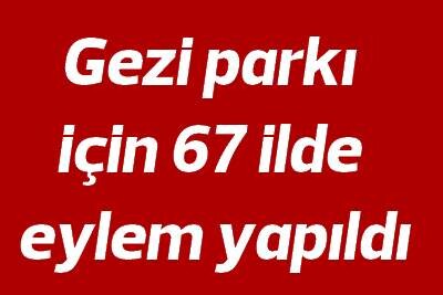 Güler, Gezi Parkı için 235 eylem yapıldı