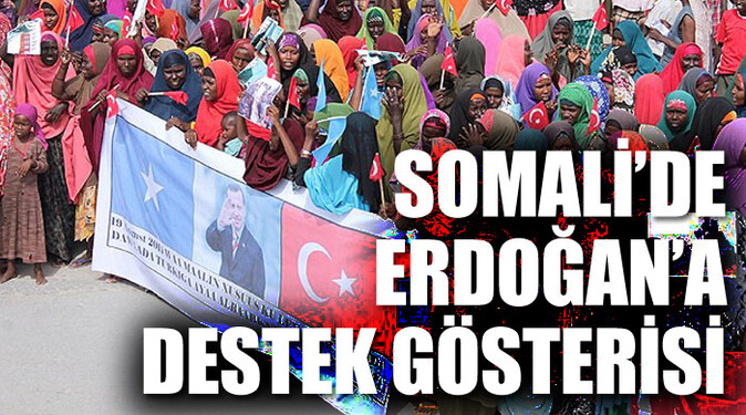 Somali&#039;de Başbakan Erdoğan&#039;a destek gösterisi