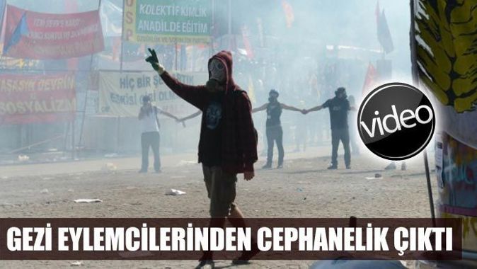 Gezi eylemcilerinden cephanelik çıktı VİDEO