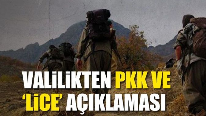 Valilikten PKK ve &#039;Lice&#039; açıklaması