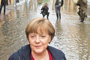 Merkel&#039;den sel ziyareti