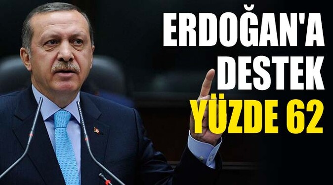Erdoğan&#039;a destek yüzde 62