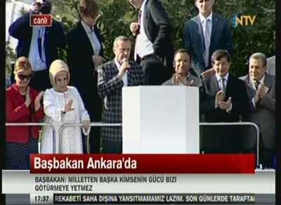 Başbakan Erdoğan&#039;a Ankara&#039;da tarihi karşılama