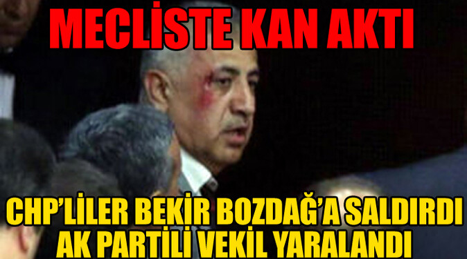 Meclis&#039;te kan aktı, CHP&#039;liler AK Partili vekilin kaşını yardı