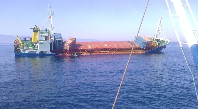 Marmara denizinde gemi kazası