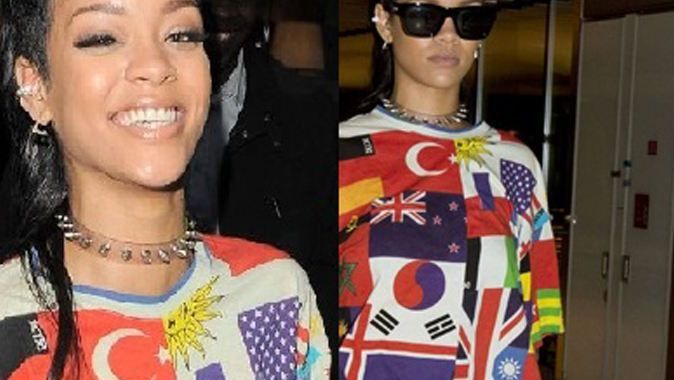 Rihanna, Türk bayrağını göğsünde taşıdı