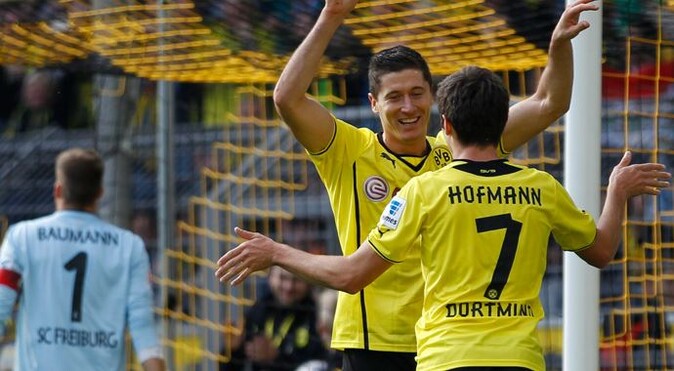 Dortmund, Freiburg&#039;u 5 golle uğurladı