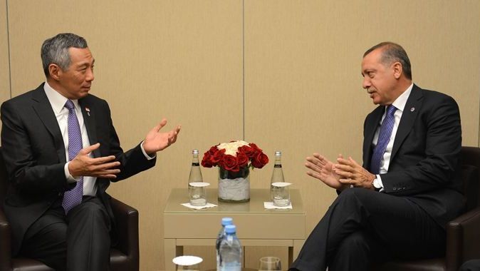 Erdoğan, Singapur Başbakanı ile görüştü