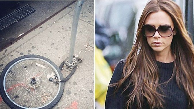Victoria Beckham, bisikletini çalınınca eve yürüyerek döndü