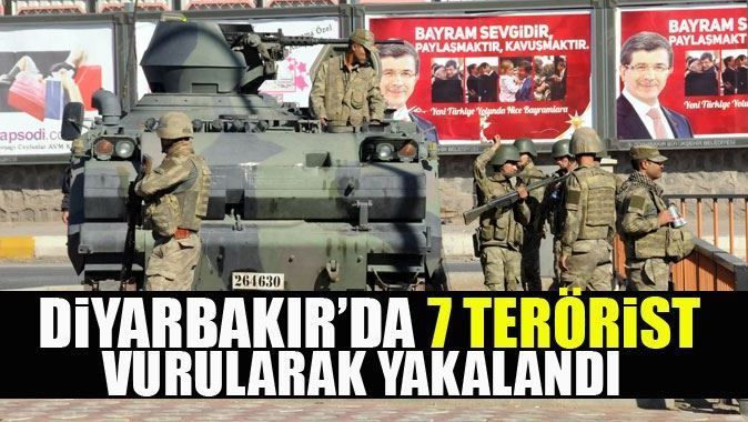 Diyarbakır&#039;da 7 terörist askerler tarafından vurularak yakalandı
