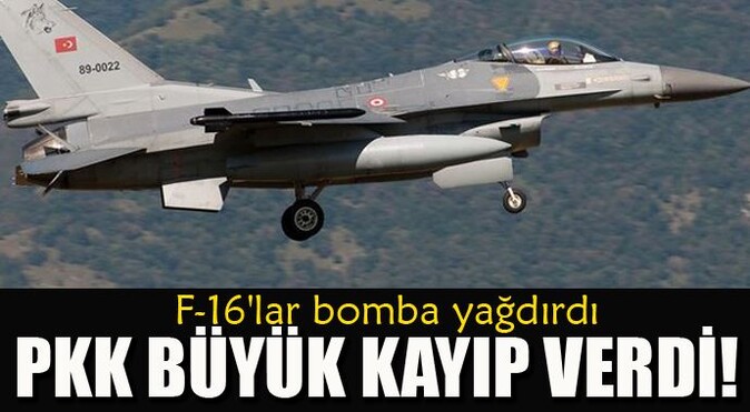 F-16&#039;lar bomba yağdırdı, PKK büyük kayıp verdi!