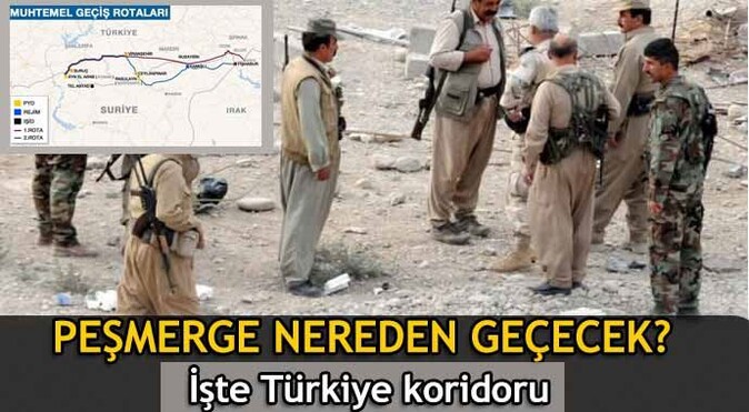 Peşmerge Kobani&#039;ye nereden geçecek?
