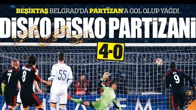Beşiktaş Partizan&#039;a gol olup yağdı:4-0 (23.10.2014)