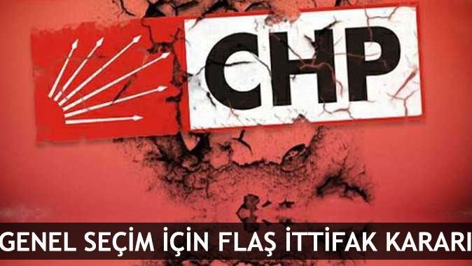CHP&#039;den genel seçim için flaş ittifak kararı
