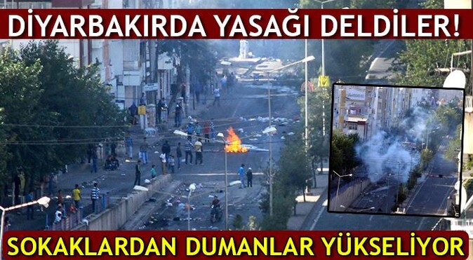 Diyarbakır&#039;da yasağı dediler, sokaklardan dumanlar yükseliyor