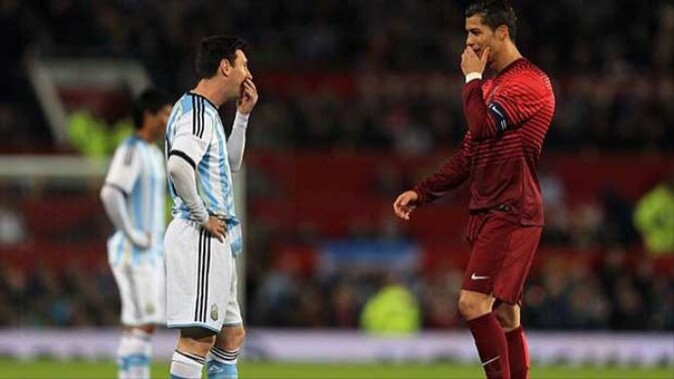 Messi ve Ronaldo&#039;nun gizemli sohbeti
