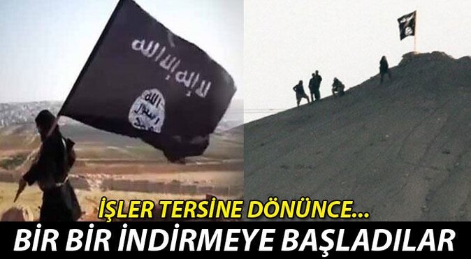 IŞİD bayraklarını bir bir indiriyor